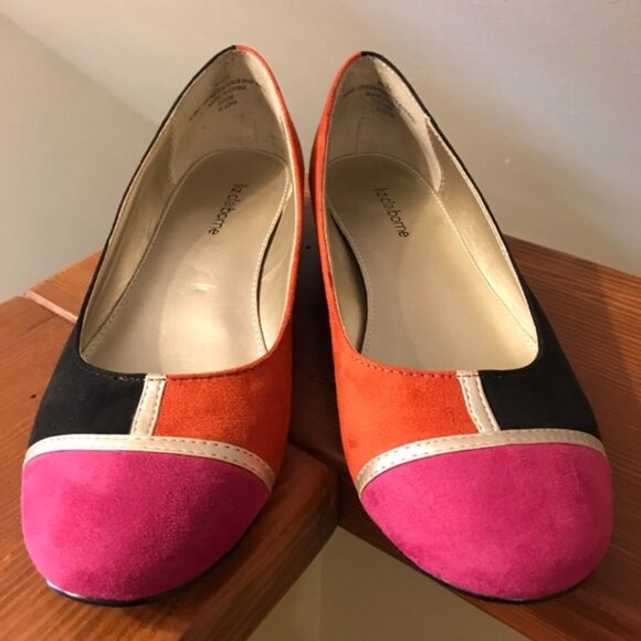 Liz Claiborne “Blake” suede color block flat shoe size 7.5 - Picture 4 of 10